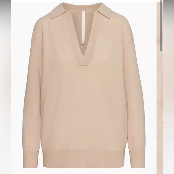 The Group BABATON Merino Semi-Cropped 3/4 Sleeve Collared Sweater - Picture 2 of 4